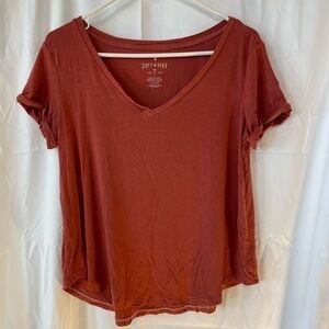 American Eagle Soft & Sexy V-Neck Short Sleeve Tee Top​​​​​​​​​​